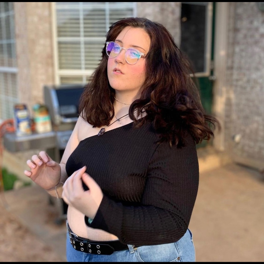 Plus Sized One Sleeved Shirt